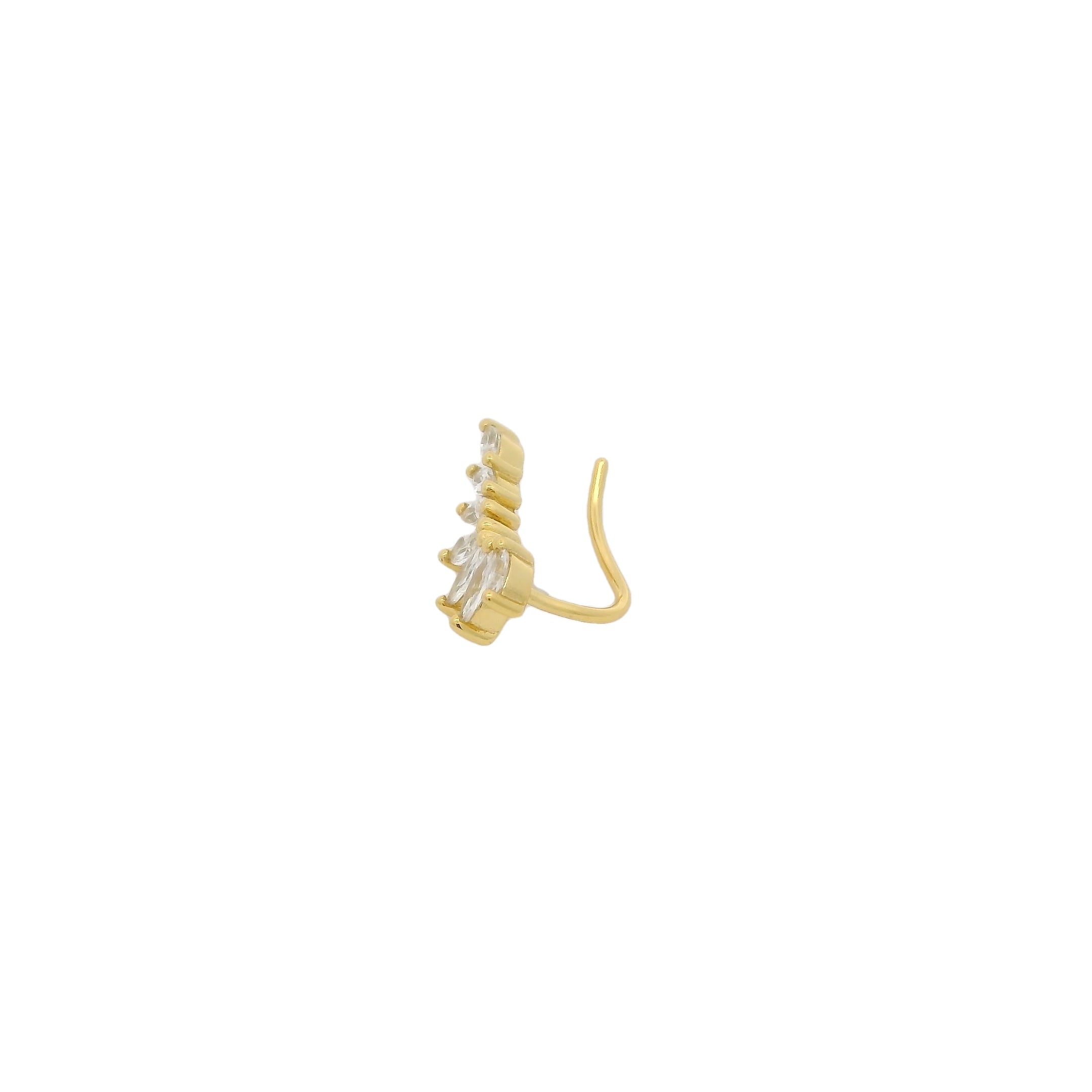Bijou d'oreille doré ear cuff et zircons marquises