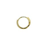 Mini gold creole and lightning zircons