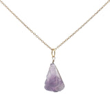 Collier doré Ganesh taillée dans l'améthyste 42 cm