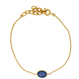 Gold and natural stone bracelet