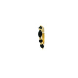 Mini gold creole and black zircons