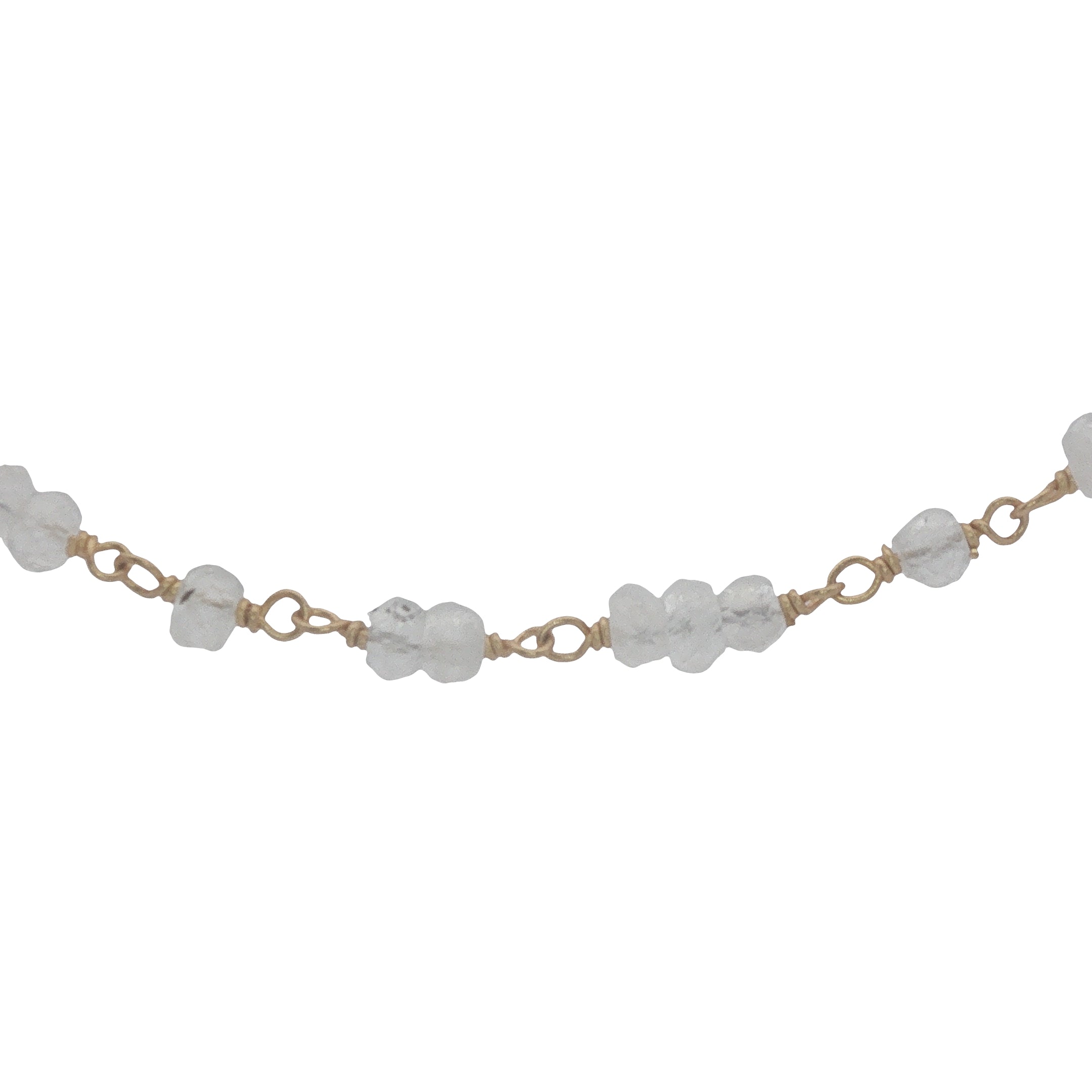 Collier doré en pierre de lune 50 cm