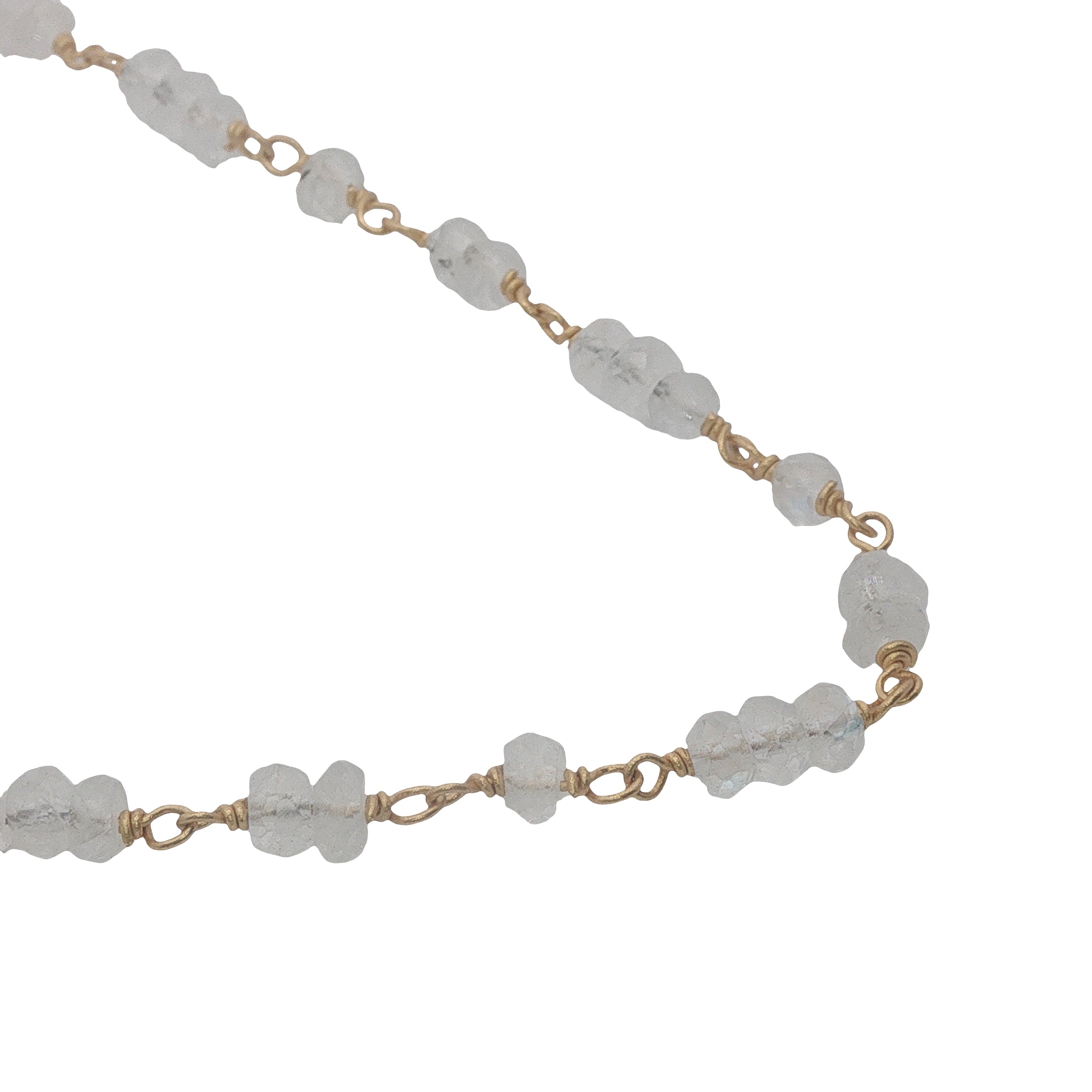 Collier doré en pierre de lune 50 cm