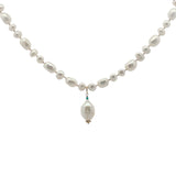 Collier doré perles de culture de différentes tailles 60 cm