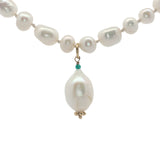 Collier doré perles de culture de différentes tailles 60 cm