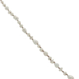 Collier doré colombe taillée dans du quartz citron perles de culture 50 cm