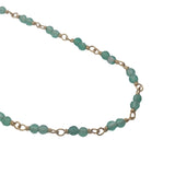 Collier doré avec duo onyx verte 38 cm