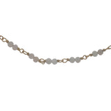 Collier doré avec duo opale rose 38 cm