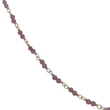Collier doré avec duo grenat 38 cm