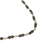 Collier doré avec duo oeil de tigre 38 cm