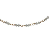 Collier doré avec duo quartz rose 38 cm