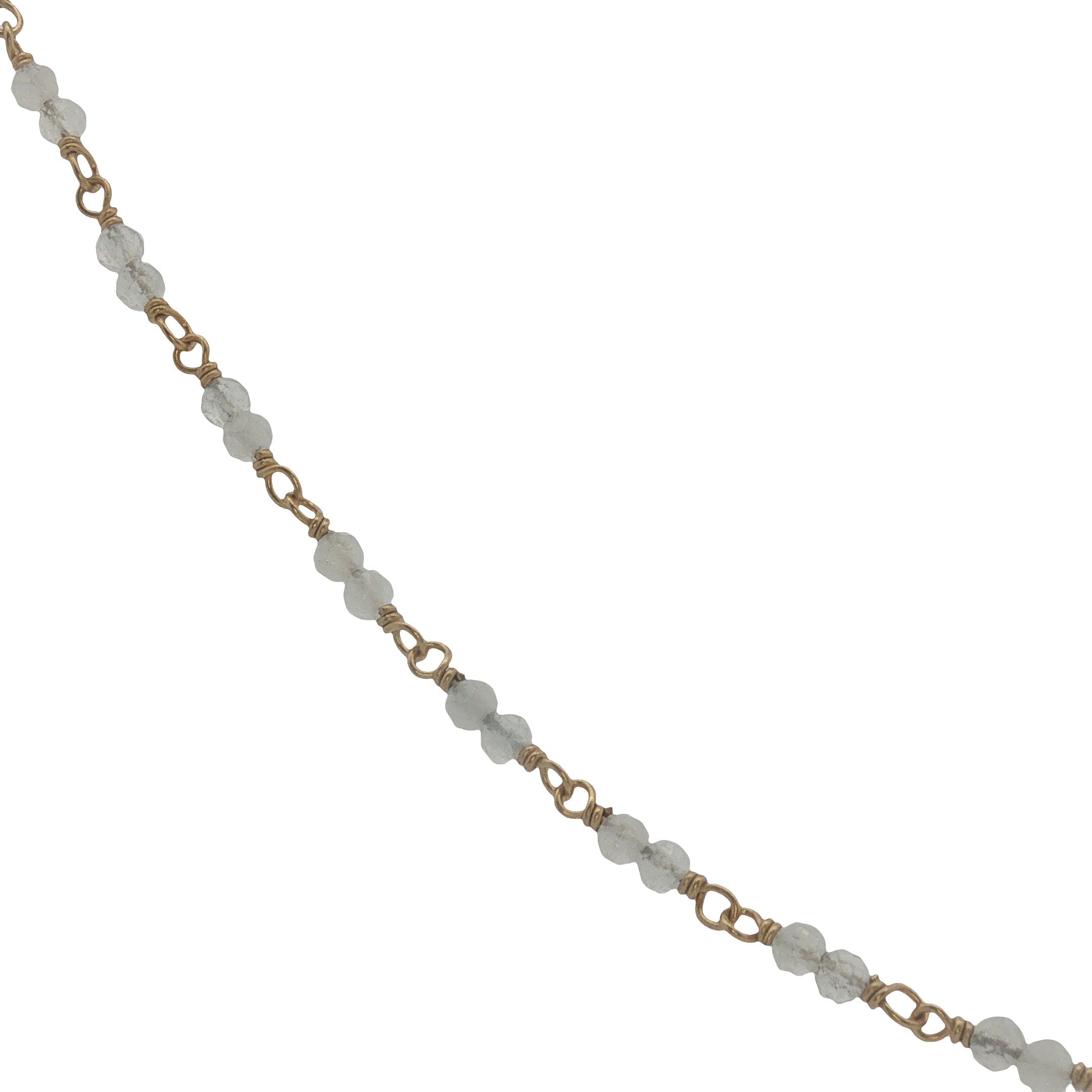 Collier doré avec duo quartz rose 38 cm