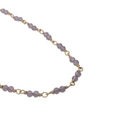 Collier doré avec duo améthyste 38 cm