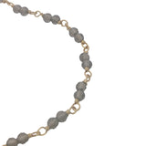 Collier doré avec duo quartz fumé 38 cm