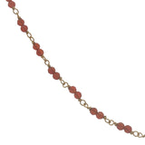 Collier doré avec duo onyx rouge 75 cm