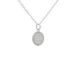 925 silver necklace with zircon medal "every day I love you more"
