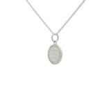 925 silver necklace with zircon medal "every day I love you more"