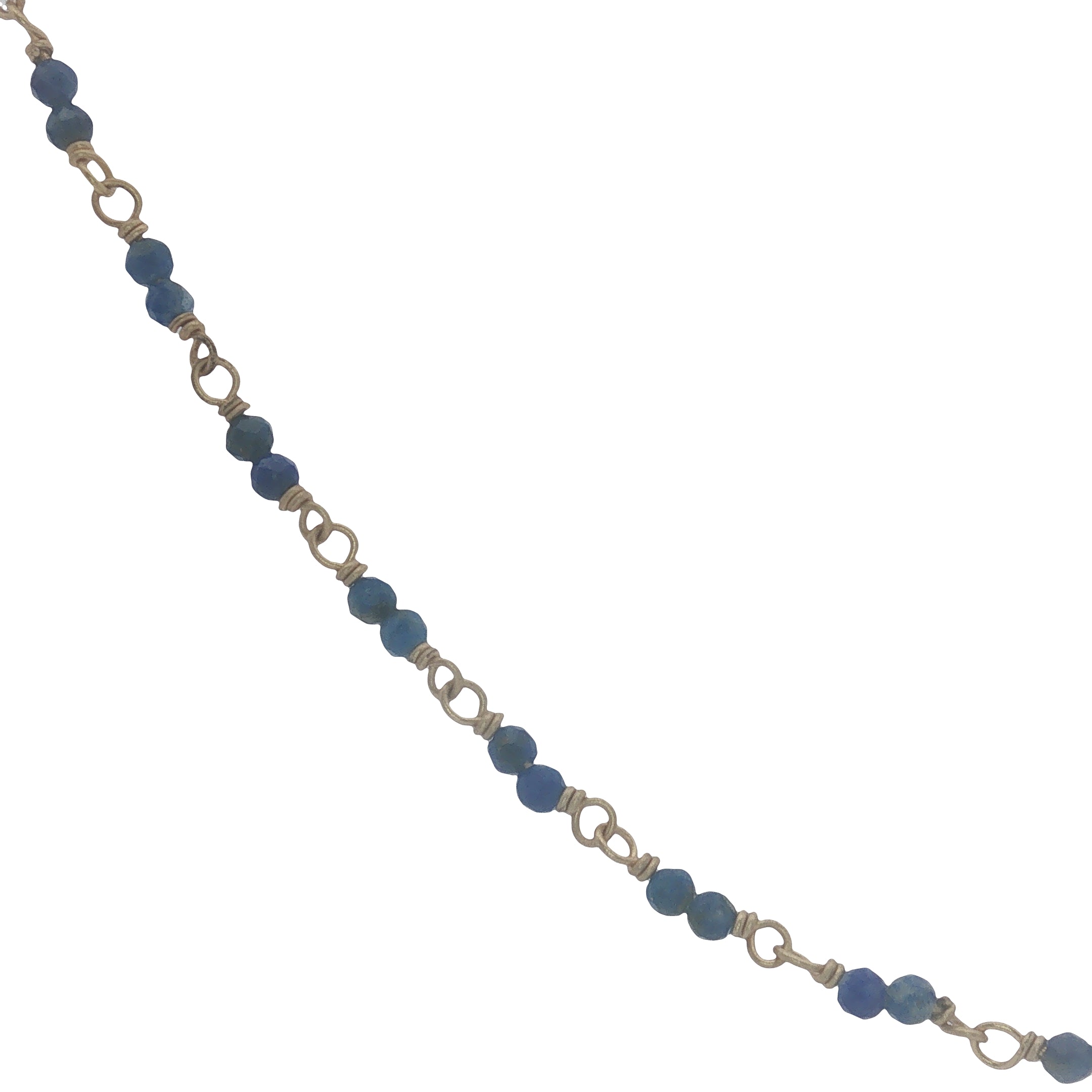 Collier doré avec duo lapis lazuli 50 cm