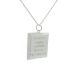 925 silver necklace with "I love you more than yesterday, less than tomorrow" plaque