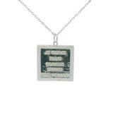 925 silver necklace with "I love you more than yesterday, less than tomorrow" plaque
