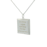 925 silver necklace with "I love you more than yesterday, less than tomorrow" plaque
