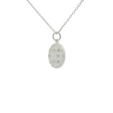 Collier en argent 925 médaille martelée "Toi & Moi" 42 cm