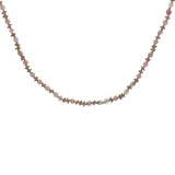 Collier doré mix perles roses avec couronnes dorées 75 cm