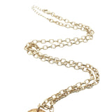 Collier doré médaille main de Fatma nacre et oeil 50 cm