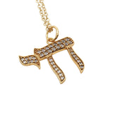 Collier doré Hai avec zircons  46 cm