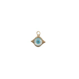 Charms doré oeil martelé en nacre