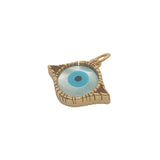 Charms doré oeil martelé en nacre
