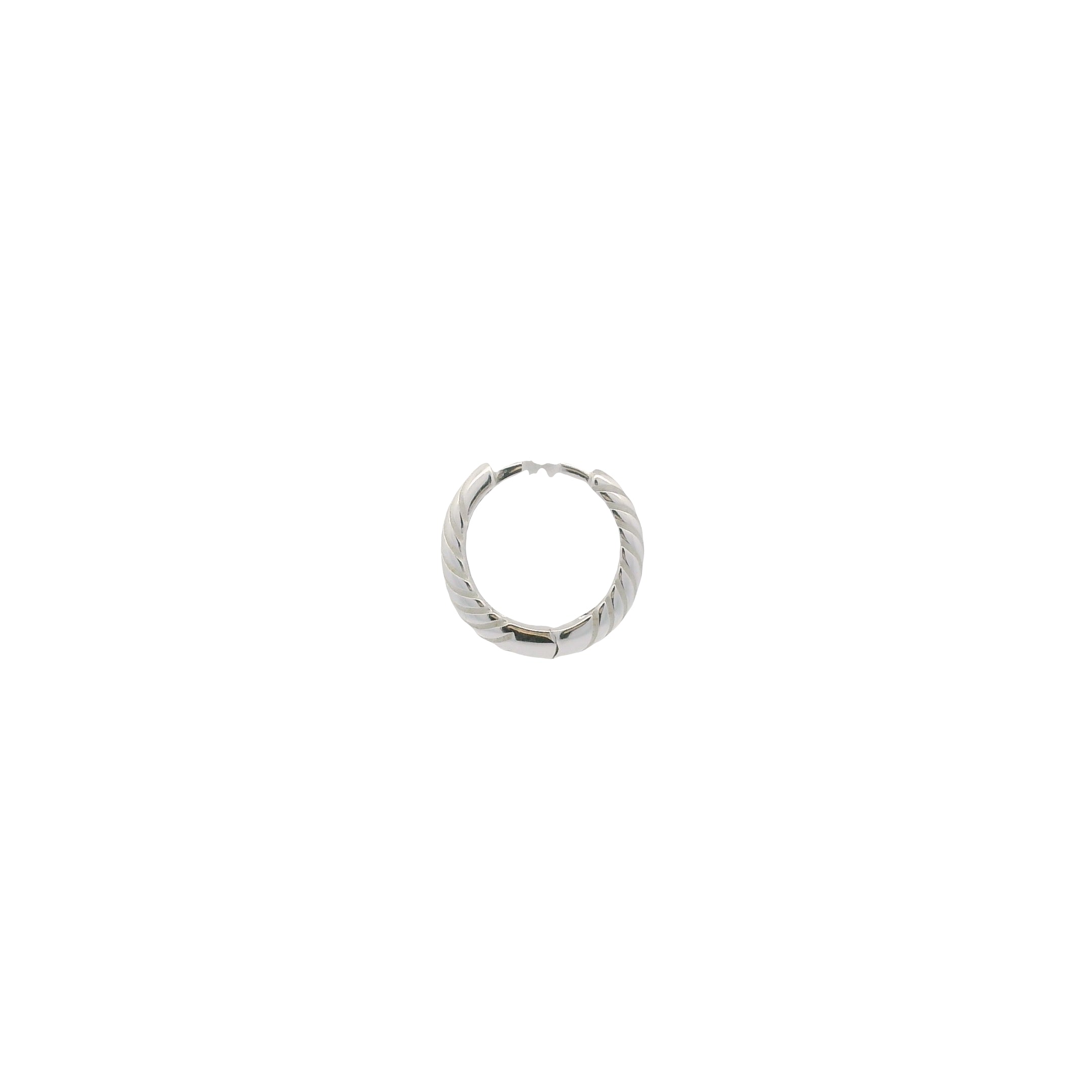 Mini créole striée en argent 925