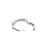Mini créole fermée argent 925 zircons sertis clos