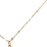 Collier doré Figa zircon turquoise 60 cm