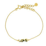 LOVE zircon gold bracelet