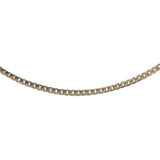 Collier doré maille torsadée plate 60 cm