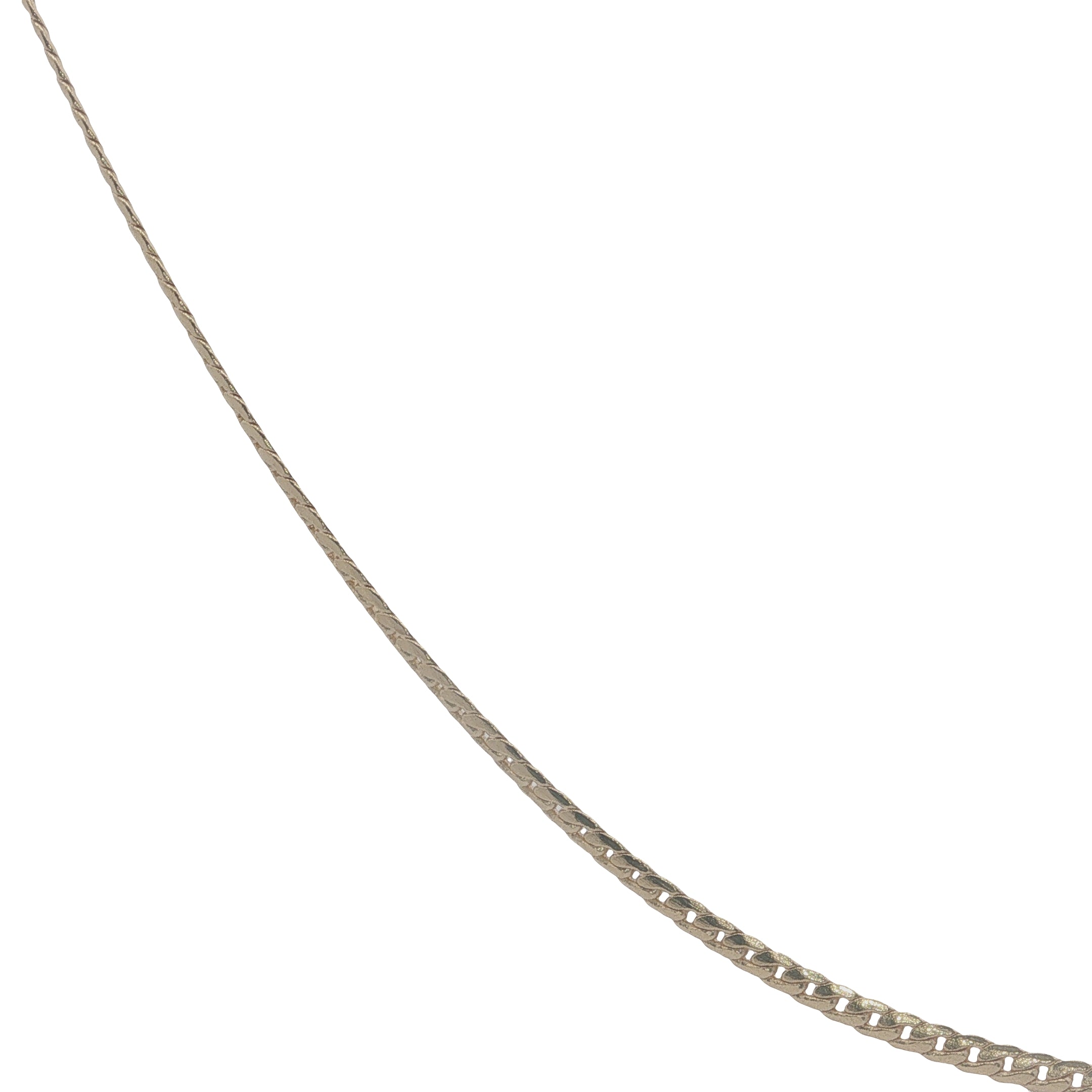 Collier doré maille torsadée plate 60 cm