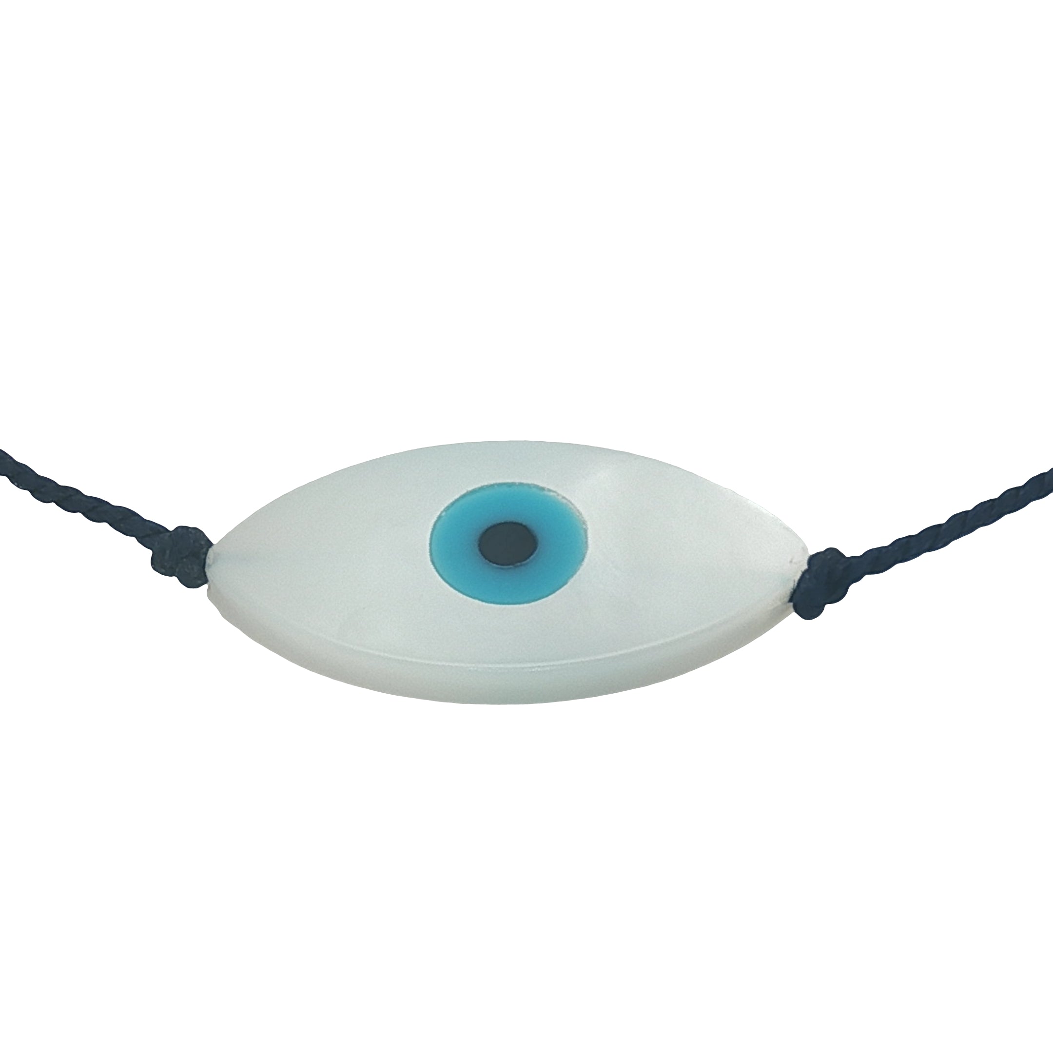 Bracelet doré fil fin oeil nacre ovale