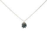 Collier doré poisson taillé dans la labradorite 42 cm