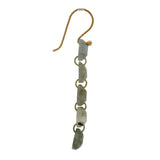 Golden earrings with 5 labradorite stones