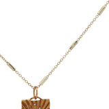 Collier doré plaque main de Fatma rayons 42 cm
