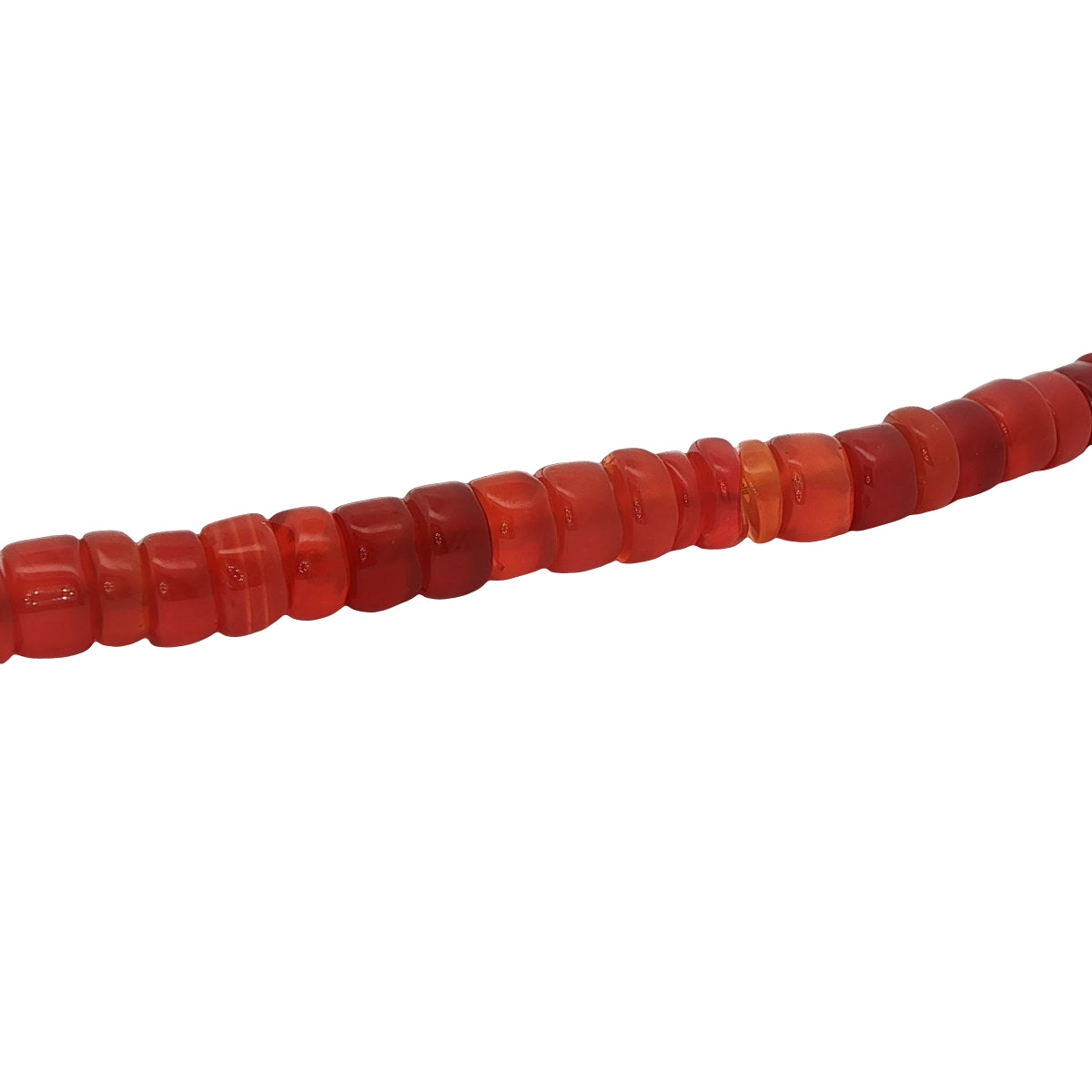 Collier doré onyx rouge et chainettes 42 cm