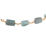 Gold bracelet and square natural stones