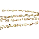 Collier doré médaillon onyx noire zircons 60 cm