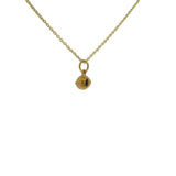 Collier doré petit oeil texturé onyx noire 42 cm