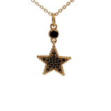 Collier doré étoile pierre et zircons