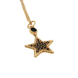 Collier doré étoile pierre et zircons