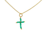 Gold necklace and stone cross