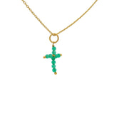 Gold necklace and stone cross