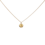 Collier doré petite médaille avec éclair et "amour" 42 cm